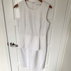 White Peplum Dress